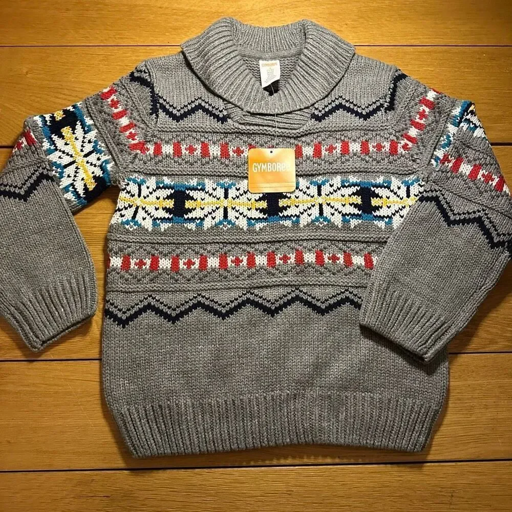 NWT Gymboree gray sweater medium 7/8
